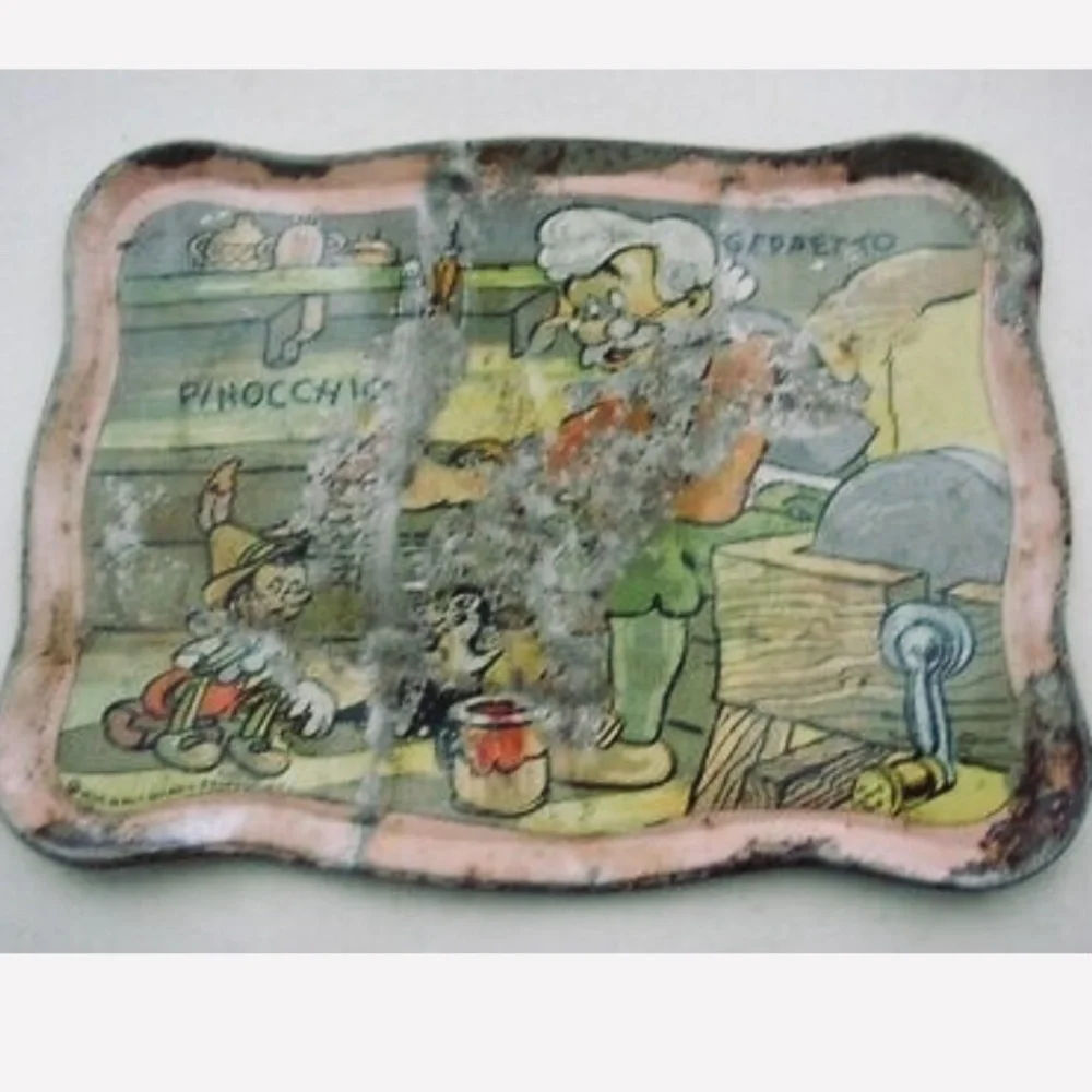 1939 Ohio Art Disney Pinocchio Child’s Tin Tea Set - Picture 3 of 9